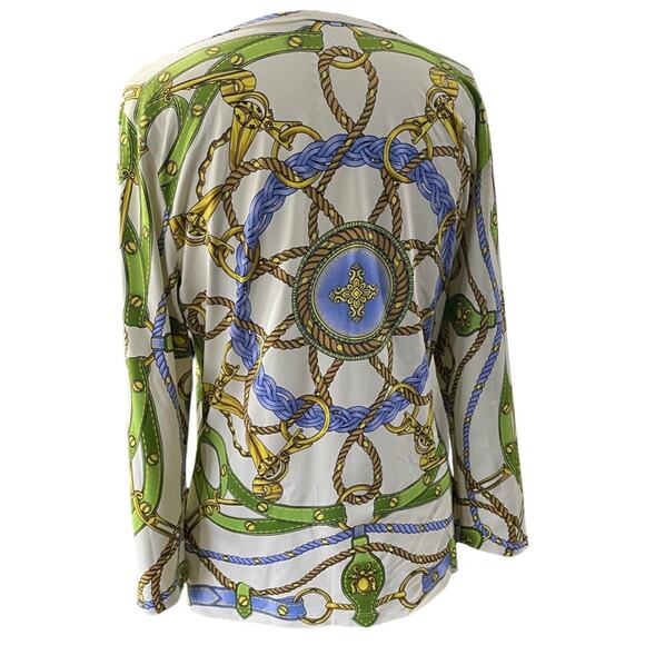 J.Mclaughlin Catalina Cloth Top Ropes Chains Medallions Cruise Wear Size medium - Picture 3 of 9